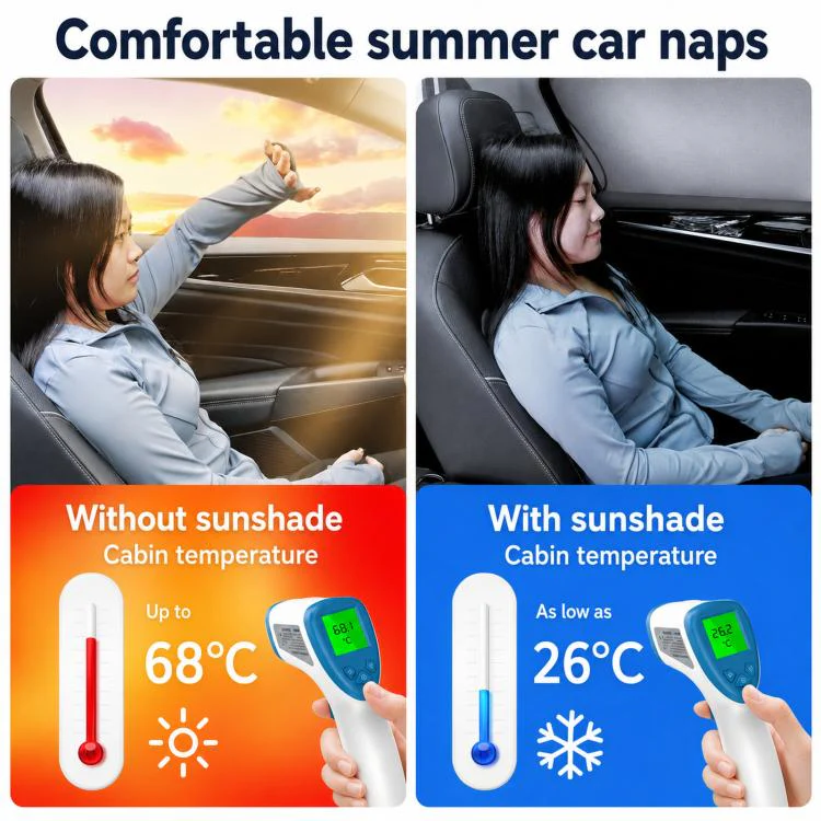 Silver Coated Car Front Windshield Sunshade Vehicle Heat Insulation Sun Shield, Size: 140 x 80cm - Image 6