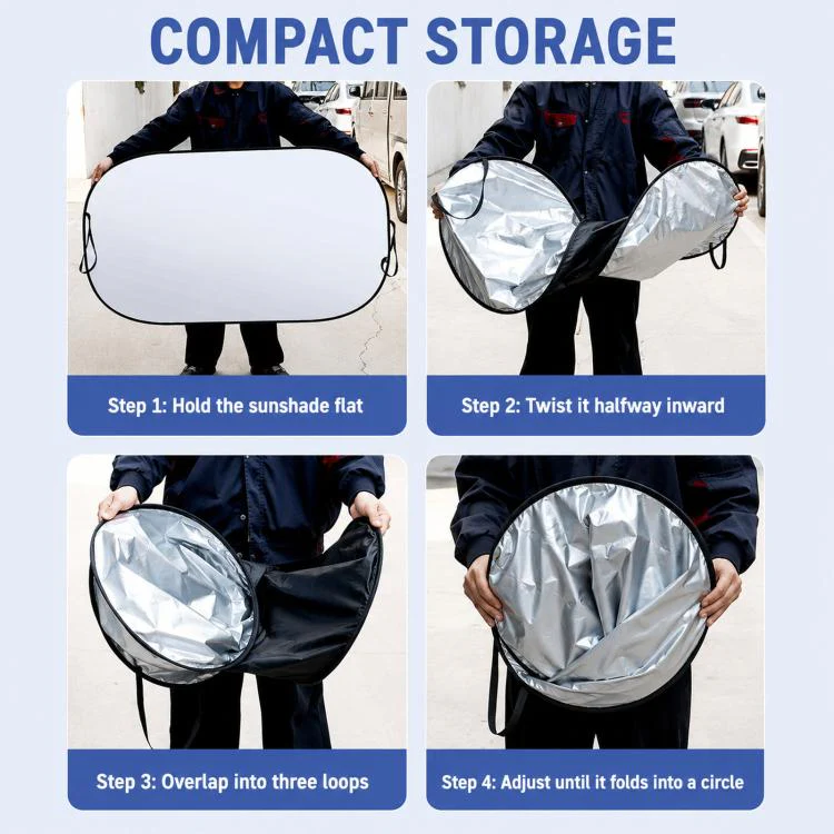 Silver Coated Car Front Windshield Sunshade Vehicle Heat Insulation Sun Shield, Size: 140 x 80cm - Image 9