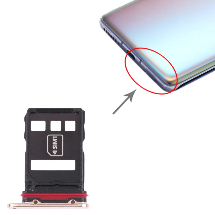 SIM Card Tray + NM Card Tray for Huawei Mate 40 Pro+ (Gold) - Image 4