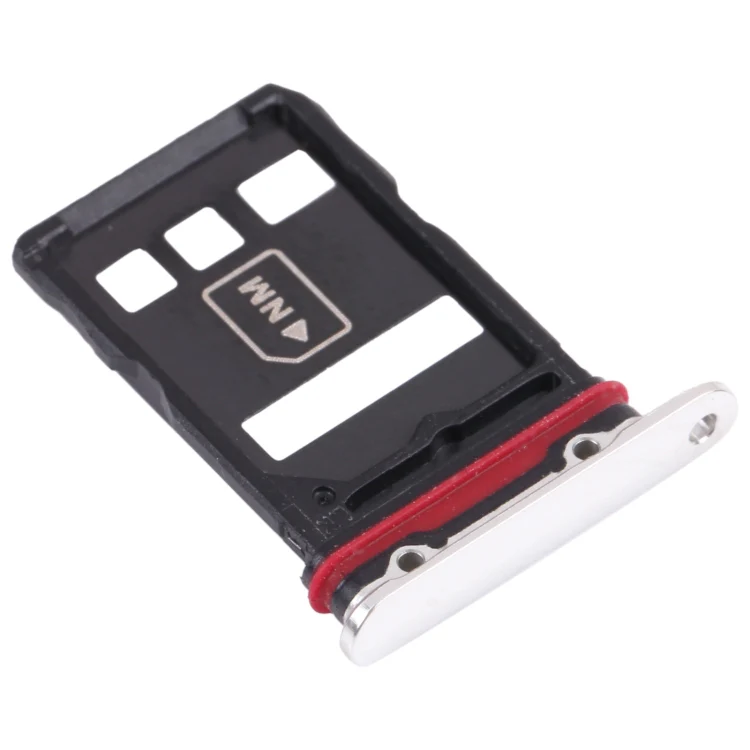 SIM Card Tray + NM Card Tray for Huawei Mate 40 Pro+ (Silver) - Image 3