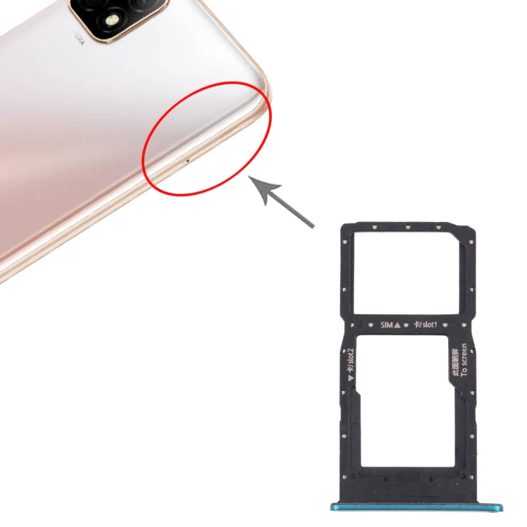 SIM Card Tray + SIM Card Tray / Micro SD Card Tray for Huawei Enjoy 20 5G (Green) - Image 4