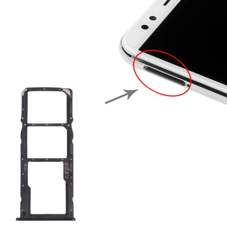 SIM Card Tray + SIM Card Tray + Micro SD Card Tray for Huawei Nova 2 Lite / Y7 Prime (2018) (Blue) - Image 4