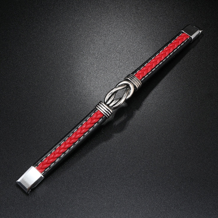 Simple Alloy Magnetic Clasp Leather Bracelet Personalized Braided Bracelet, Style: Black 21cm - Image 3