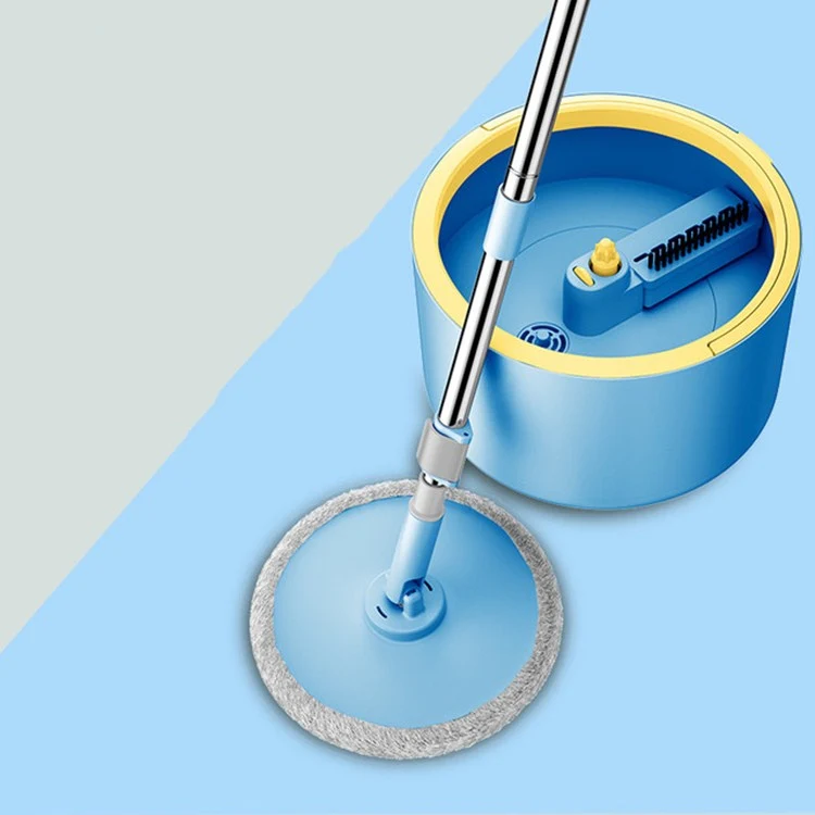 Single Bucket washing And Spinning Rotary Mop, Color:Blue - Image 2
