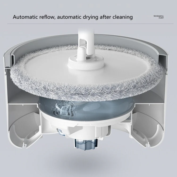Single Bucket washing And Spinning Rotary Mop, Color:Blue - Image 4