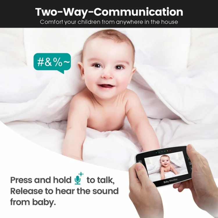 SM43A 4.3inch Color Display Night Vision Smart Zoom Baby Monitor Camera(US Plug) - Image 7