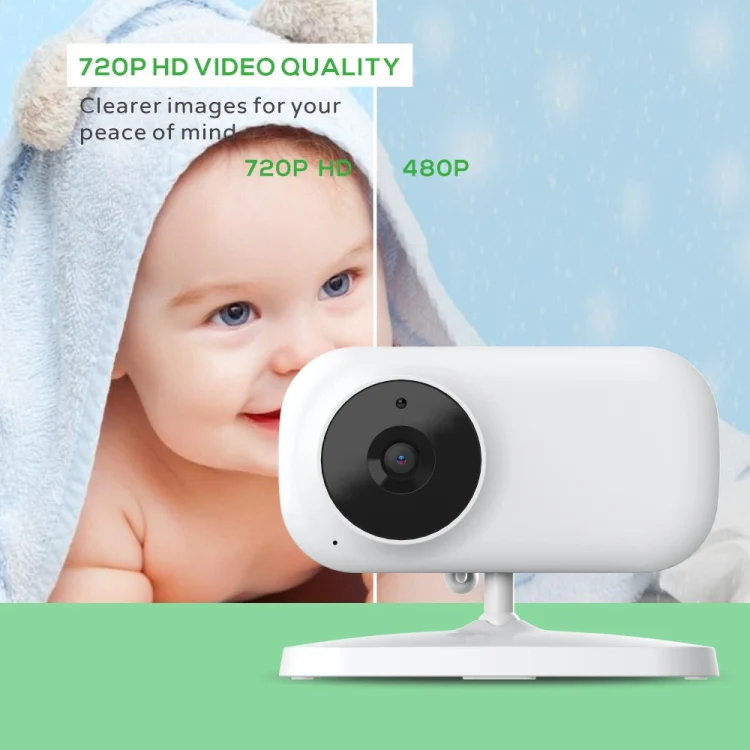 SM70 7-inch 720 x 1080P Wireless Baby Monitor Camera Temperature Monitor 2 Way Audio UK Plug - Image 2