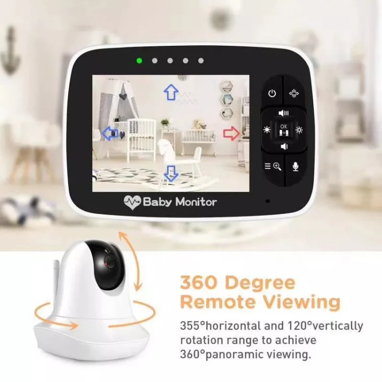 SM935 3.5 inch LCD Screen Wireless Video Baby Monitor Night Vision Two-Way Audio IP Camera(EU Plug) - Image 3