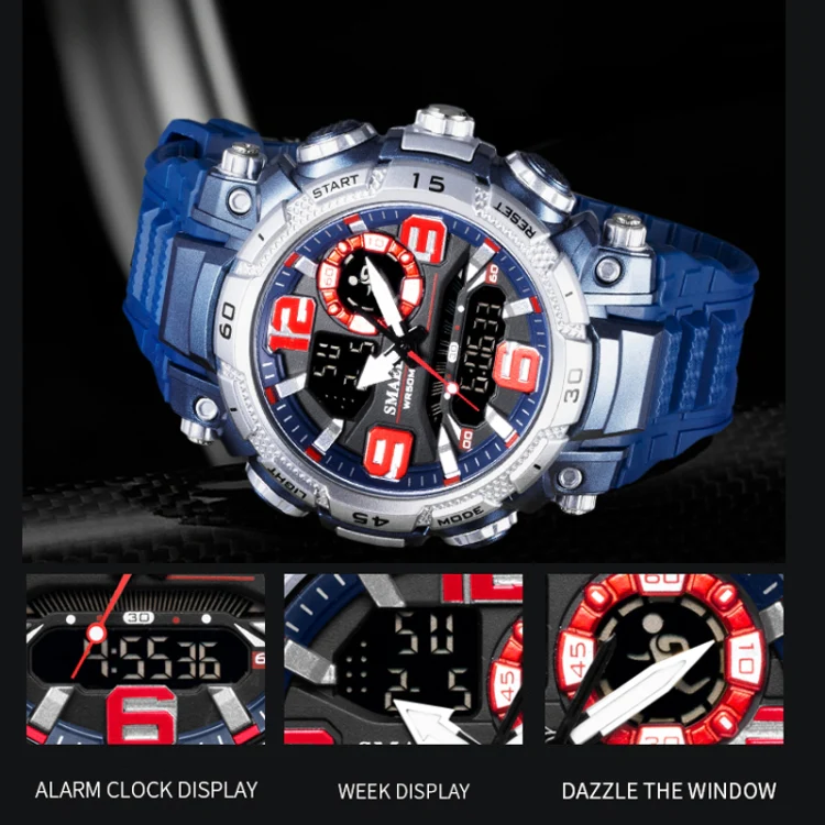 SMAEL 1921 Outdoor Sports Waterproof Men Luminous Time Watch Electronic Watch(Black) - Image 4