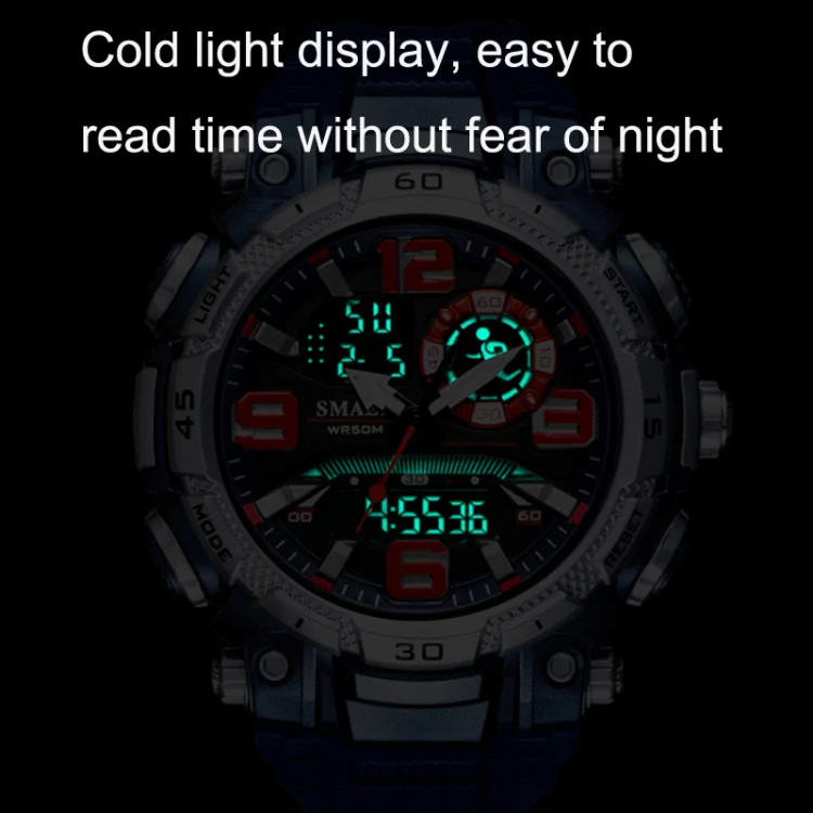 SMAEL 1921 Outdoor Sports Waterproof Men Luminous Time Watch Electronic Watch(Black) - Image 6