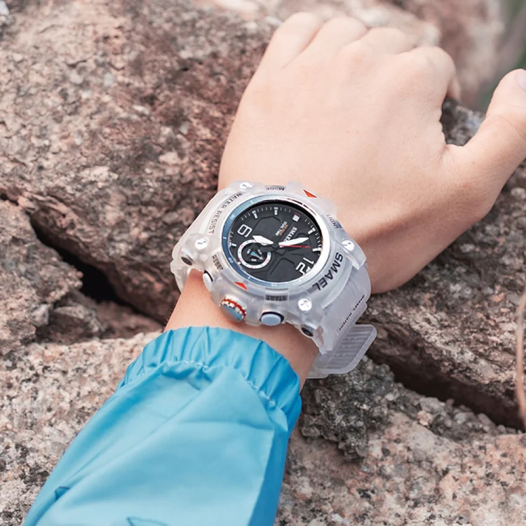 SMAEL 8007 Outdoor Sports Waterproof Dual Display Electronic Quartz Watch(Black Gold) - Image 7