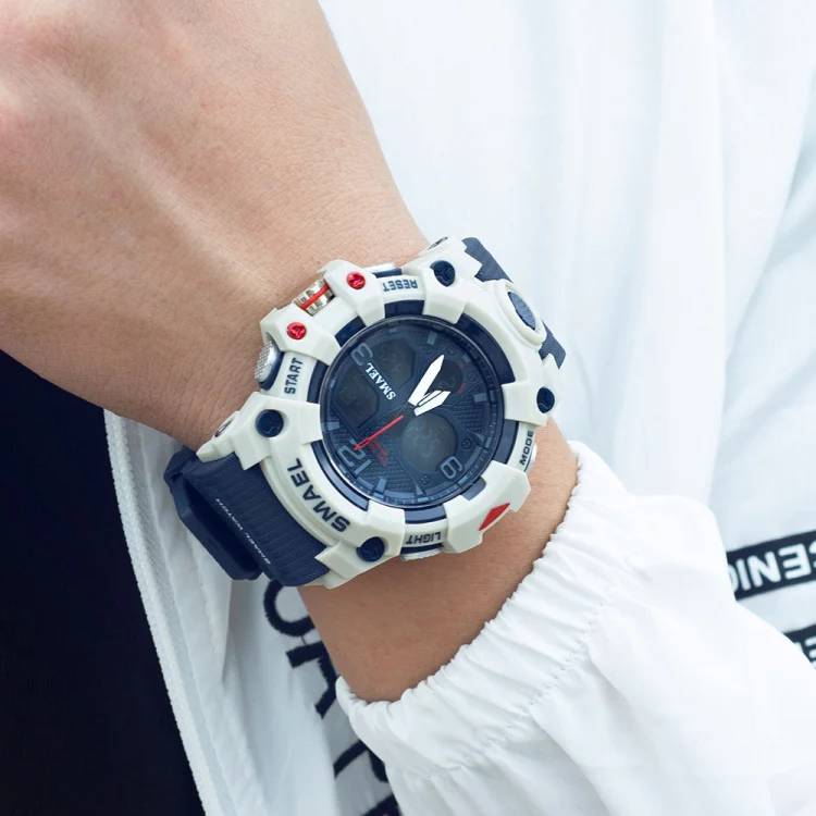 SMAEL 8008 Outdoor Sports Multifunctional Waterproof Luminous Men Watch(Black Blue) - Image 7