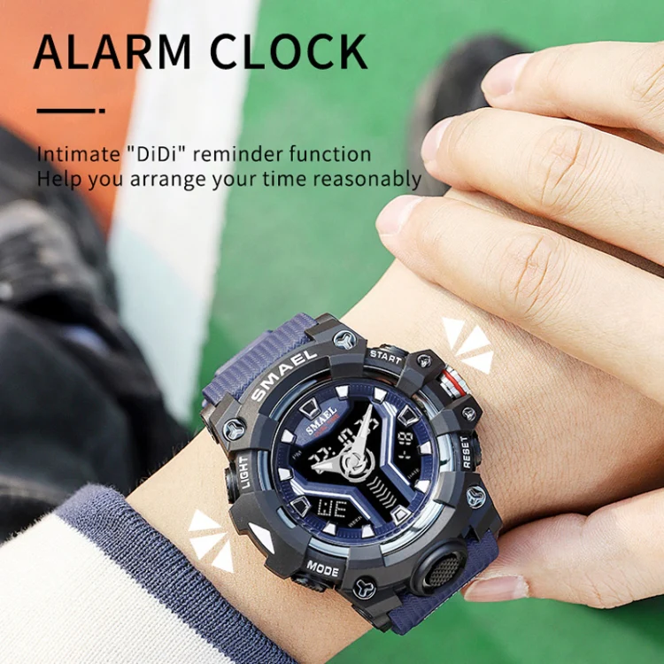 SMAEL 8075 Multi-function Waterproof Night Light Outdoor Watch(Black Gold) - Image 7