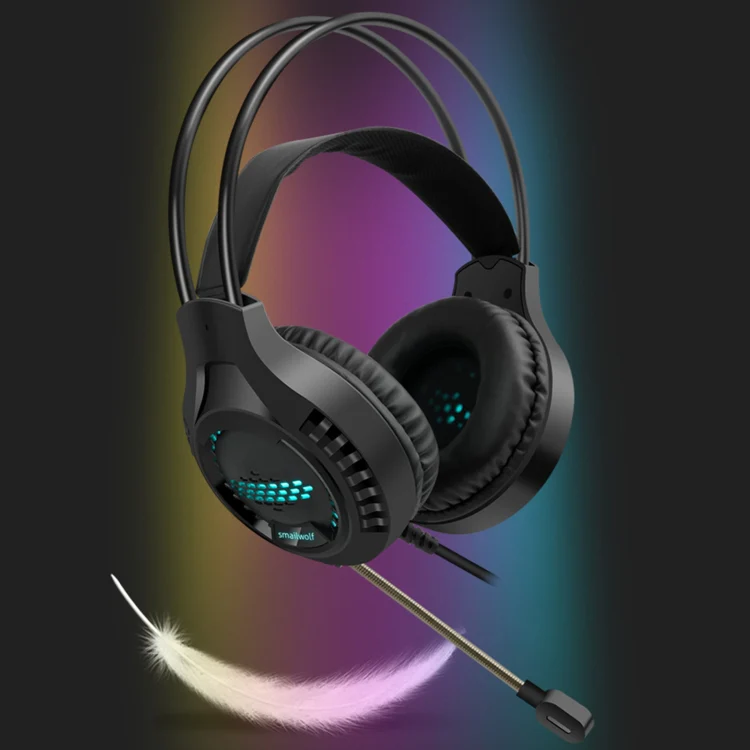Smailwolf AK3 Headset Game Headphones Wired Luminous Desktop Computer Headset, Style: 3.5mm Double Plug - Image 2