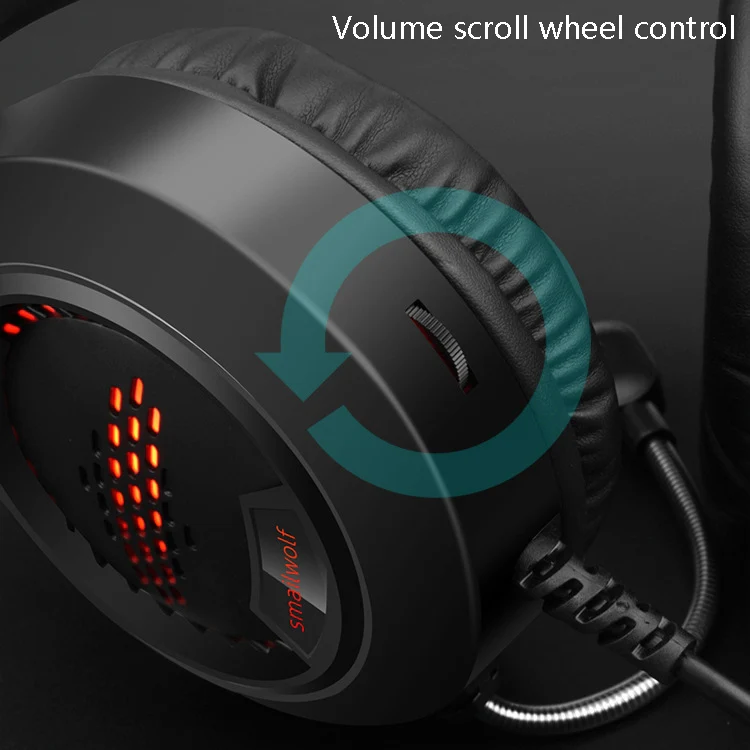 Smailwolf AK3 Headset Game Headphones Wired Luminous Desktop Computer Headset, Style: USB Single-plug - Image 8