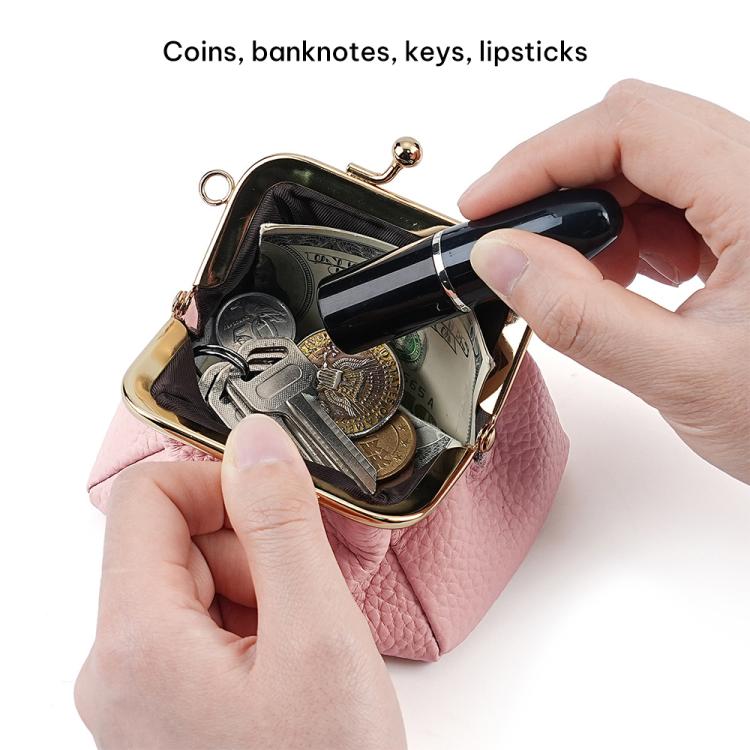 Small Clip Locking Coin Purse(Beige) - Image 3