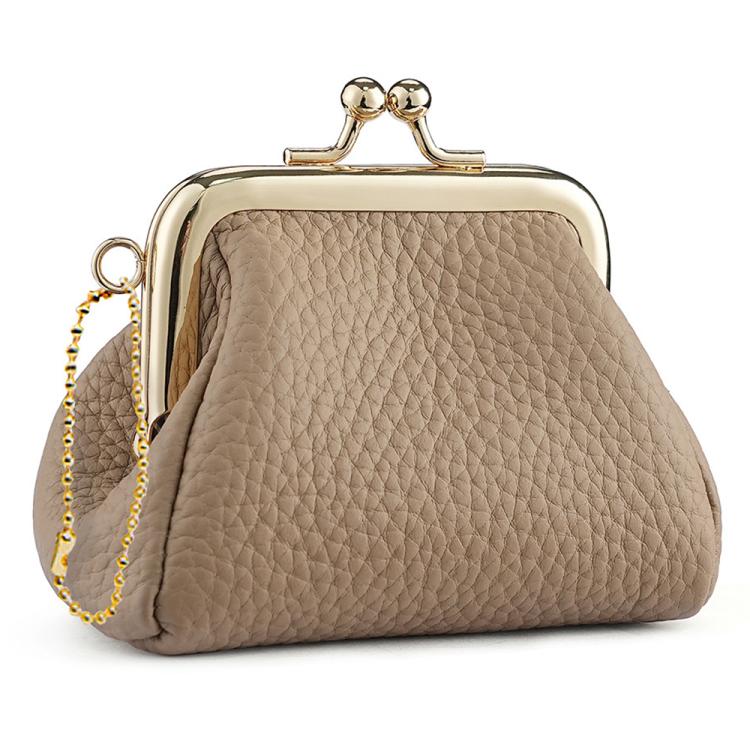 Small Clip Locking Coin Purse(Khaki)