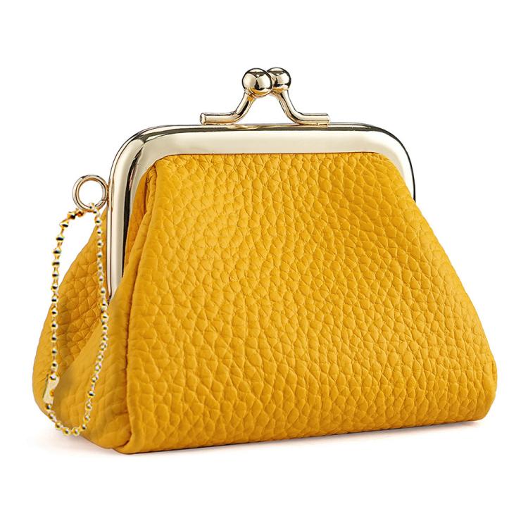 Small Clip Locking Coin Purse(Yellow)