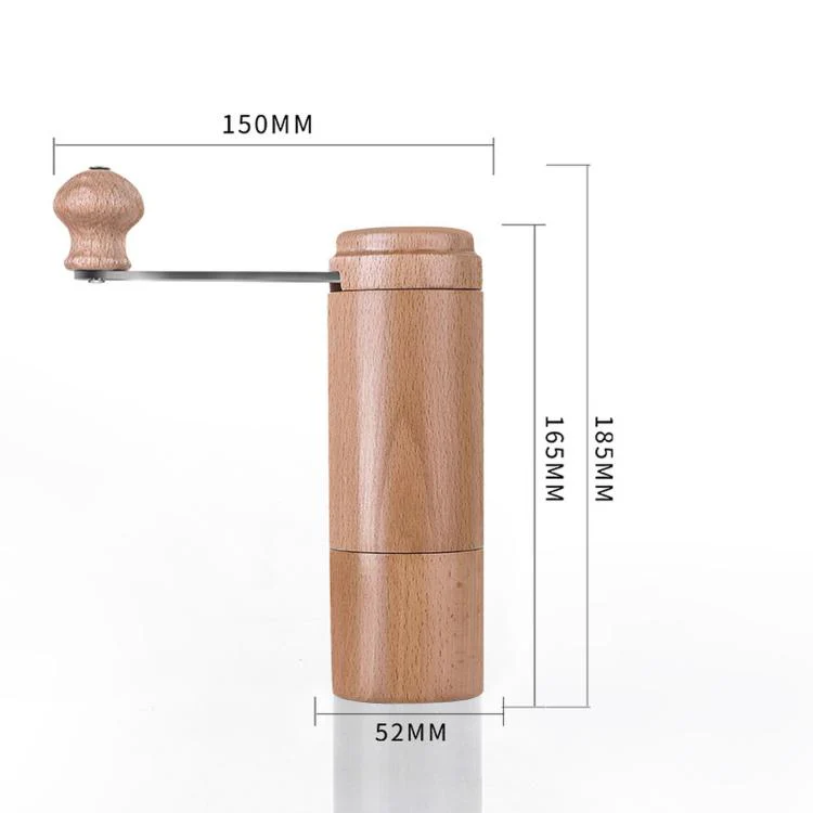 Small Portable Adjustable Hand-cranked Coffee Grinder, Specifications: Beechwood Long - Image 2