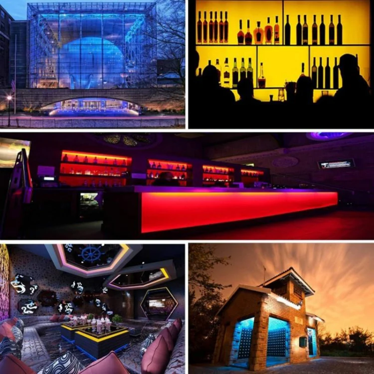 Smart Bluetooth APP Control Bare Board 2835 SMD RGB LED Rope Light, 60 LED/m, Length: 5m, 12V 2A 100-240V(US Plug) - Image 8