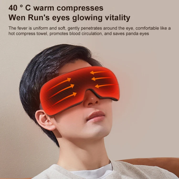 Smart Hot Compress Air Pressure Vibration Eye Massager Visual Massage Eye Care Device (Light Smoke) - Image 4