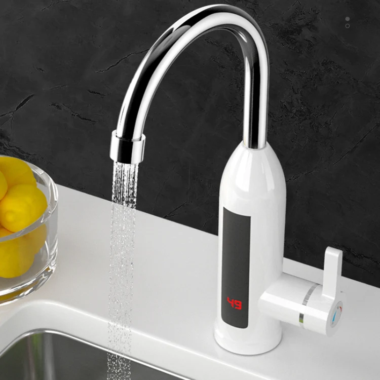 Smart Household Digital Display Instant Hot Kitchen Electric Faucet, Plug: US Plug(Silver) - Image 7