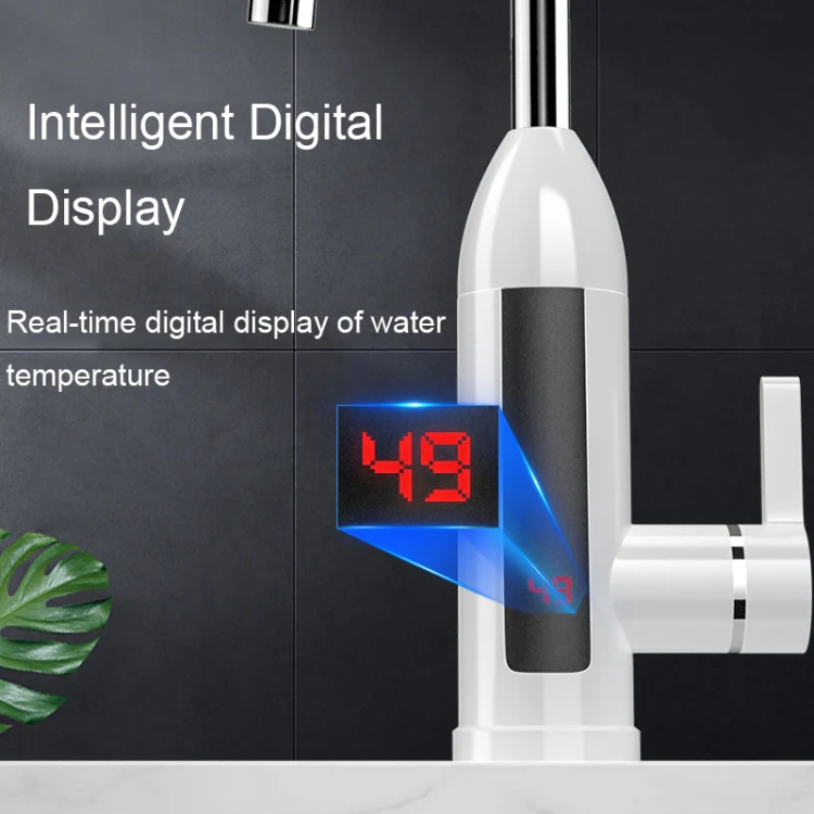 Smart Household Digital Display Instant Hot Kitchen Electric Faucet, Plug: US Plug(Stainless Steel) - Image 5
