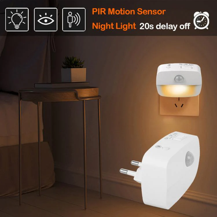 Smart Motion Sensor Night Light 3 Color Temperatures Plug-in Light for Bedroom, Hallway, Stairs US Plug - Image 2