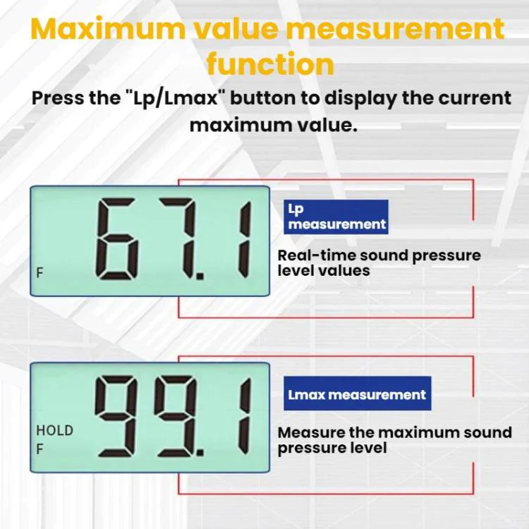 SMART SENSOR High-Precision Decibels Sound Noise Level Tester(ST844 English) - Image 5
