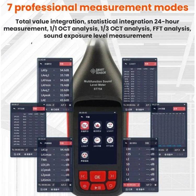 SMART SENSOR High-Precision Integrating Statistical Decibels Detector(ST754 English) - Image 4