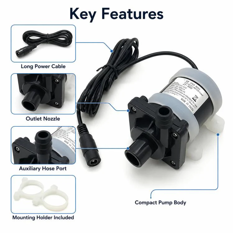 Smart Toilet Fish Tank Booster Brushless Submersible Pump, Specification: DC4212-A-24V - Image 5