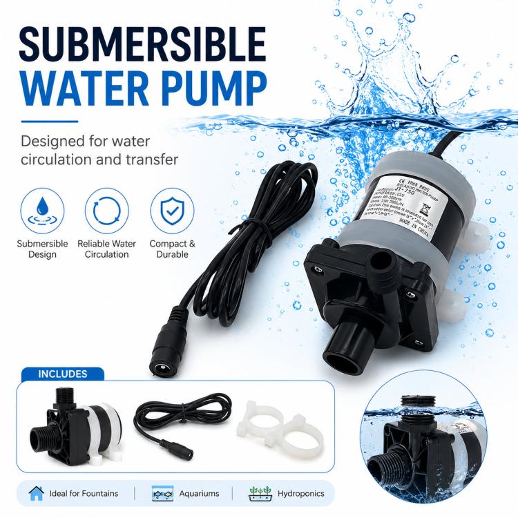 Smart Toilet Fish Tank Booster Brushless Submersible Pump, Specification: DC4212-B-24V - Image 6