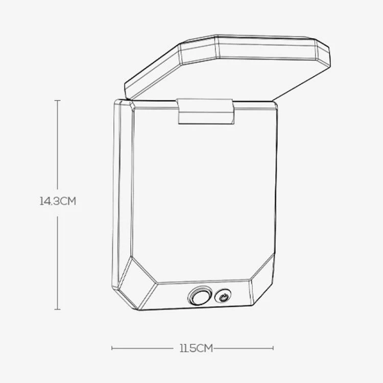 SMILING SHARK BD-068 Solar Motion Sensor Garden Light 3-Gear Foldable Outdoor Wall Lamp - Image 10