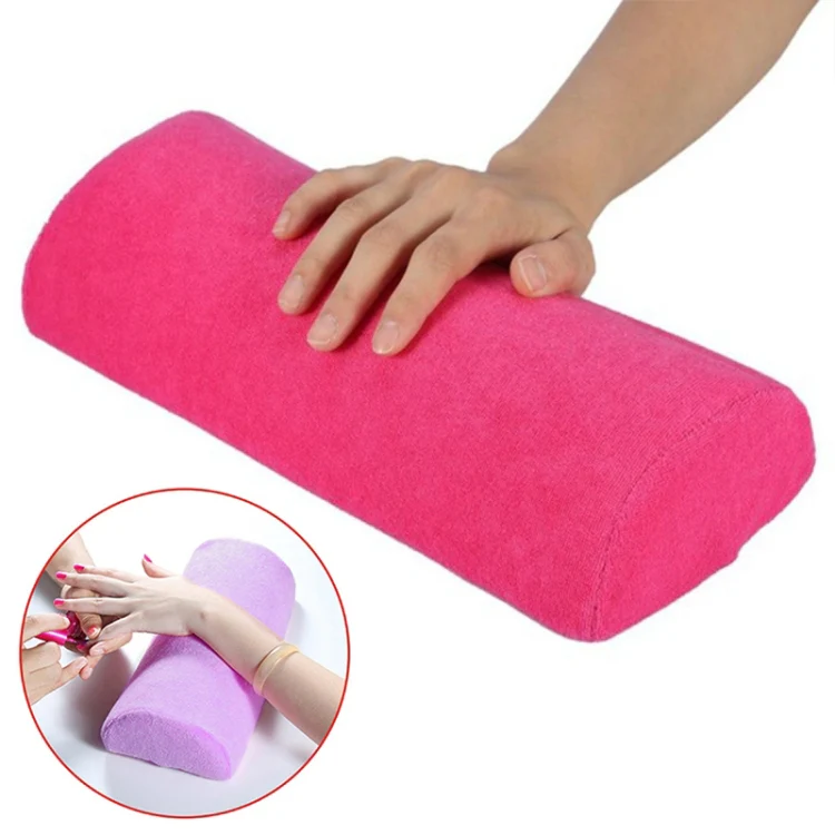Soft Hand Rests Washable Hand Cushion Sponge Pillow Holder Arm Rests Nail Art Manicure Hand Pillow Cushion(Rose)