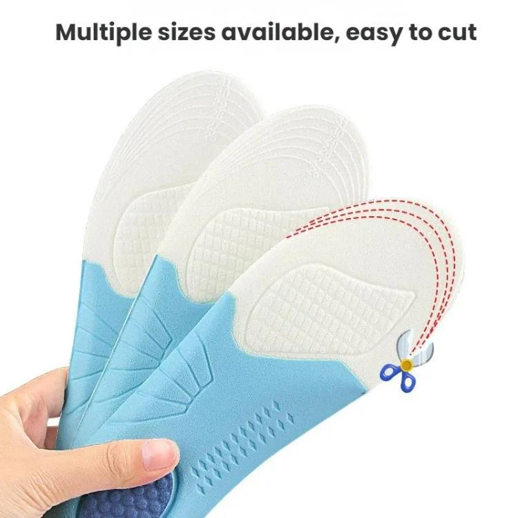 Soft Shock-Absorbing Non-Slip Wear-Resistant Customizable Sports Insoles, Size: 30-33(White) - Image 5