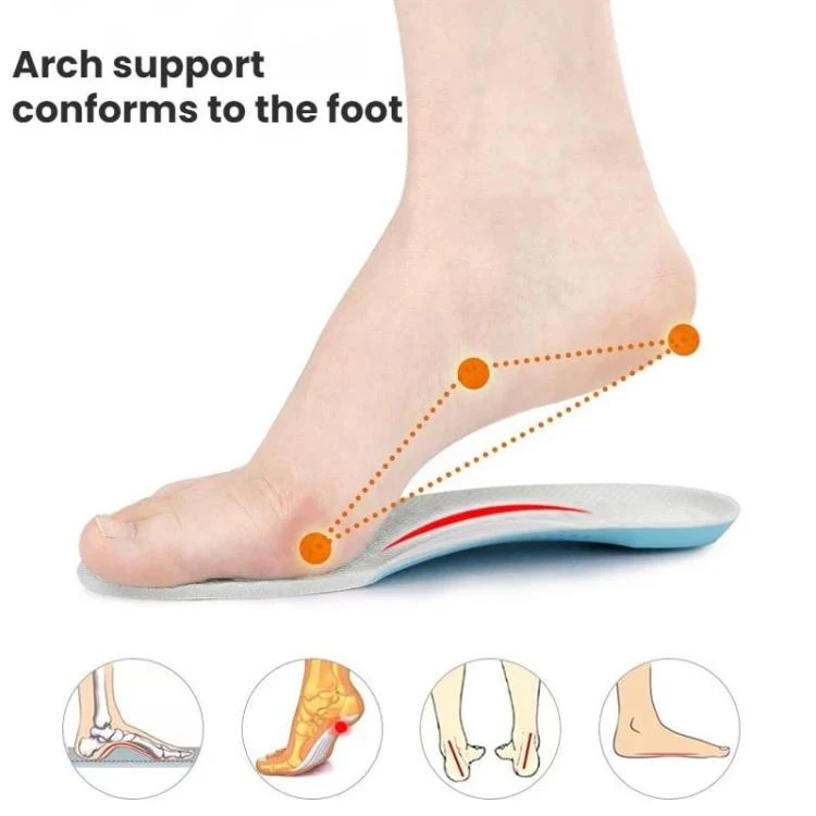 Soft Shock-Absorbing Non-Slip Wear-Resistant Customizable Sports Insoles, Size: 30-33(White) - Image 7
