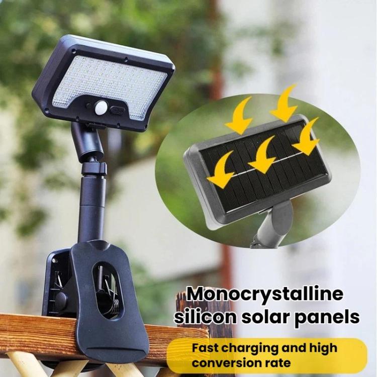 Solar Intelligent Motion Sensor Clip-On Light Outdoor Courtyard & Lawn Lamp, Spec: Three-Color Light Black - Image 5