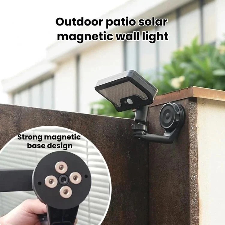 Solar Outdoor Courtyard String Lights With Motion Sensor Home Use Smart Magnetic Wall Lamp, Spec: Warm Light - Image 2