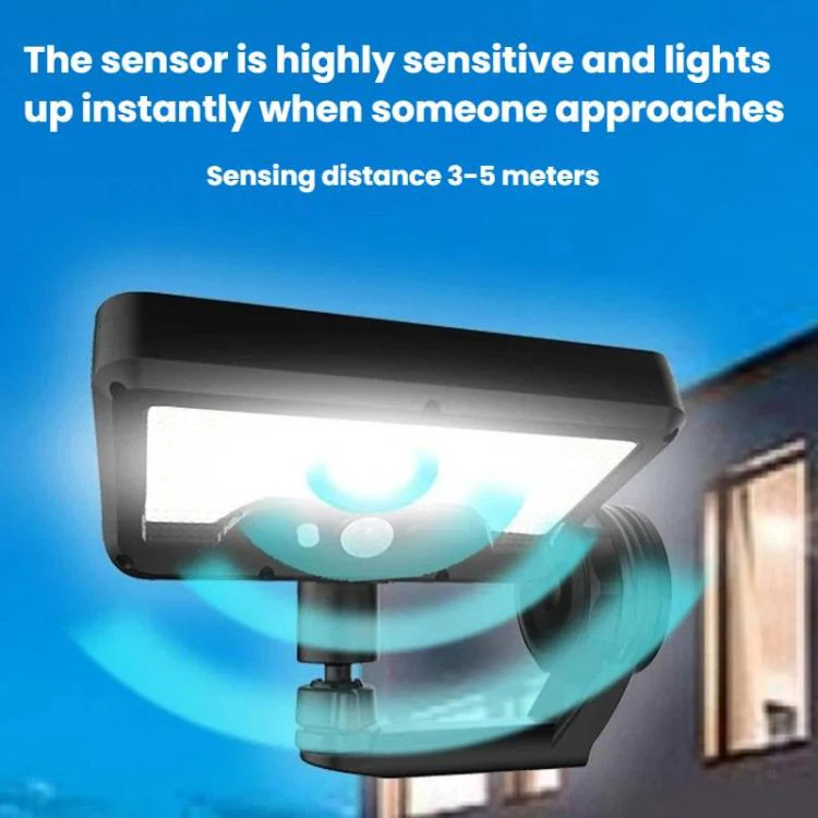 Solar Outdoor Courtyard String Lights With Motion Sensor Home Use Smart Magnetic Wall Lamp, Spec: White Light - Image 6