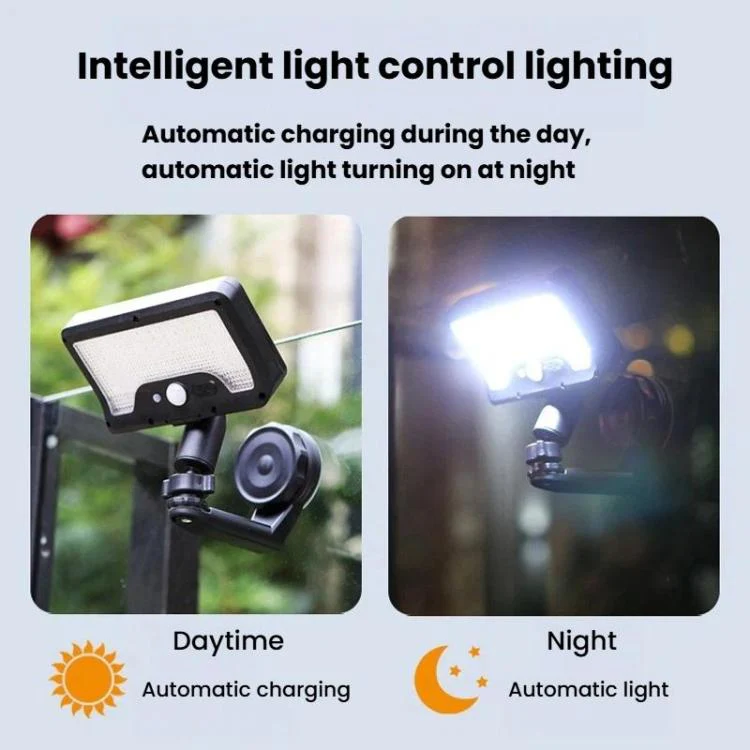 Solar Outdoor Courtyard String Lights With Motion Sensor Home Use Smart Magnetic Wall Lamp, Spec: White Light - Image 8