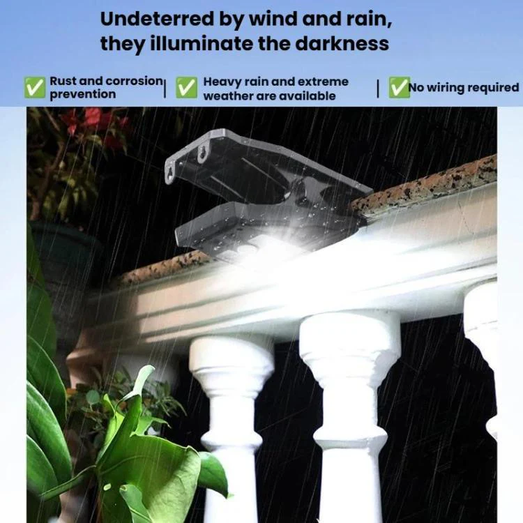 Solar Waterproof Clip-On Wall Light Outdoor Garden Fence Light Motion-Sensing Pathway Lamp, Spec: 2 Cells COB - Image 6