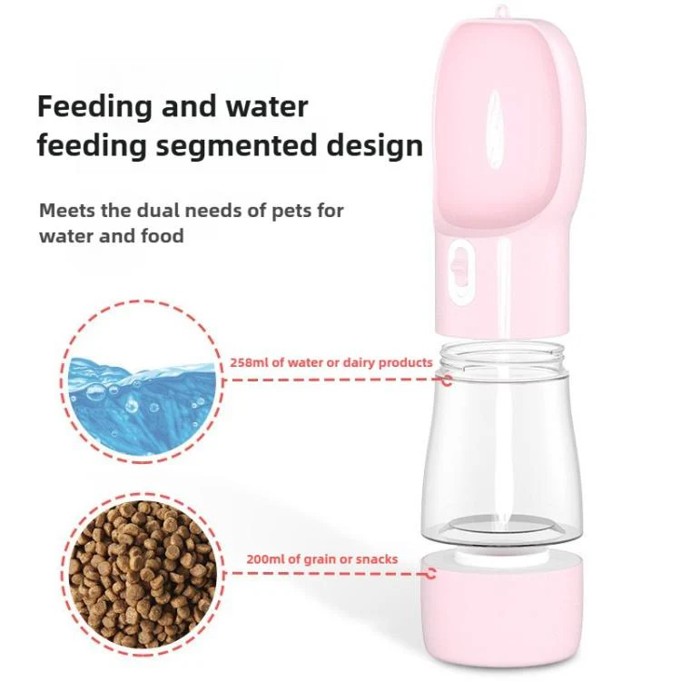 Solid Color Pet Multi-Function Outdoor Travel Mug(Pink) - Image 3