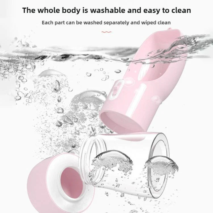 Solid Color Pet Multi-Function Outdoor Travel Mug(Pink) - Image 4