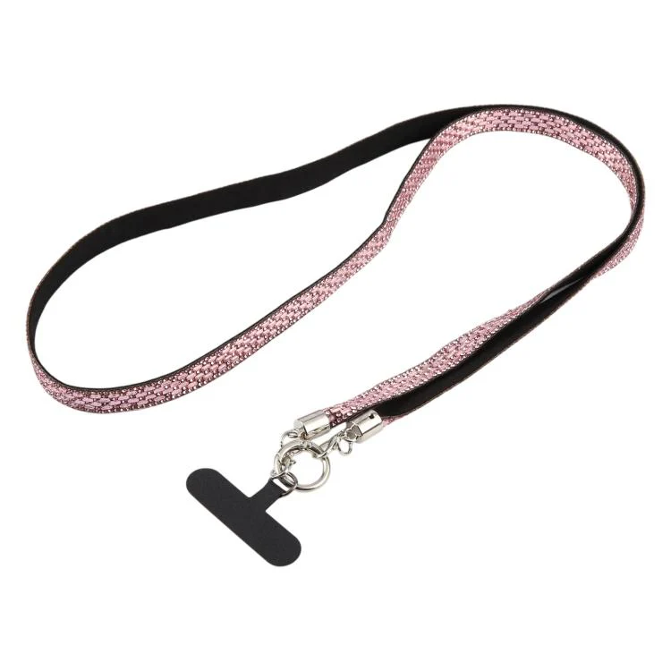 Sparkling Rhinestone Phone Lanyard with Pad(Pink) - Image 2