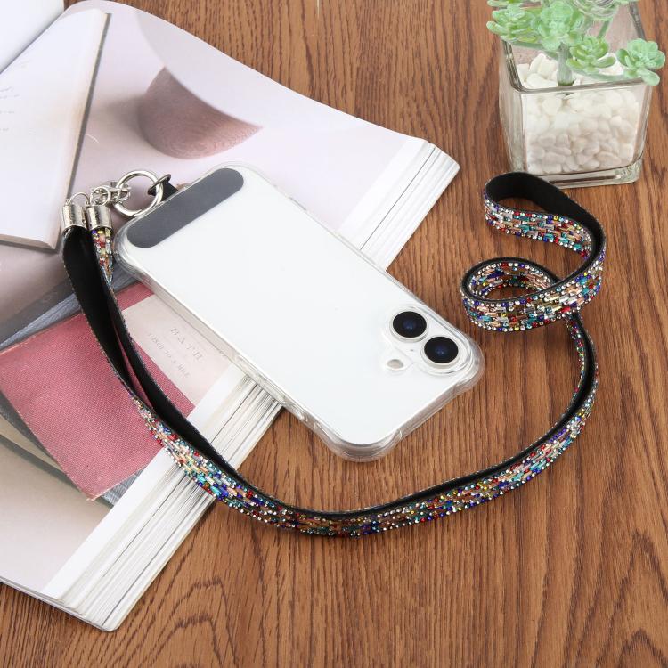 Sparkling Rhinestone Phone Lanyard with Pad(Pink) - Image 7