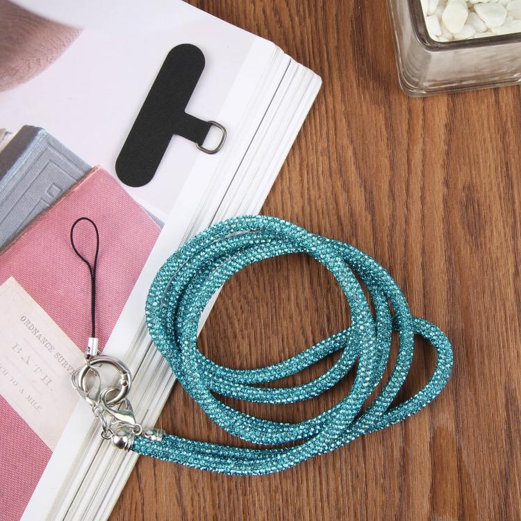 Sparkling Rhinestone Studded Long Phone Strap(Blue) - Image 2