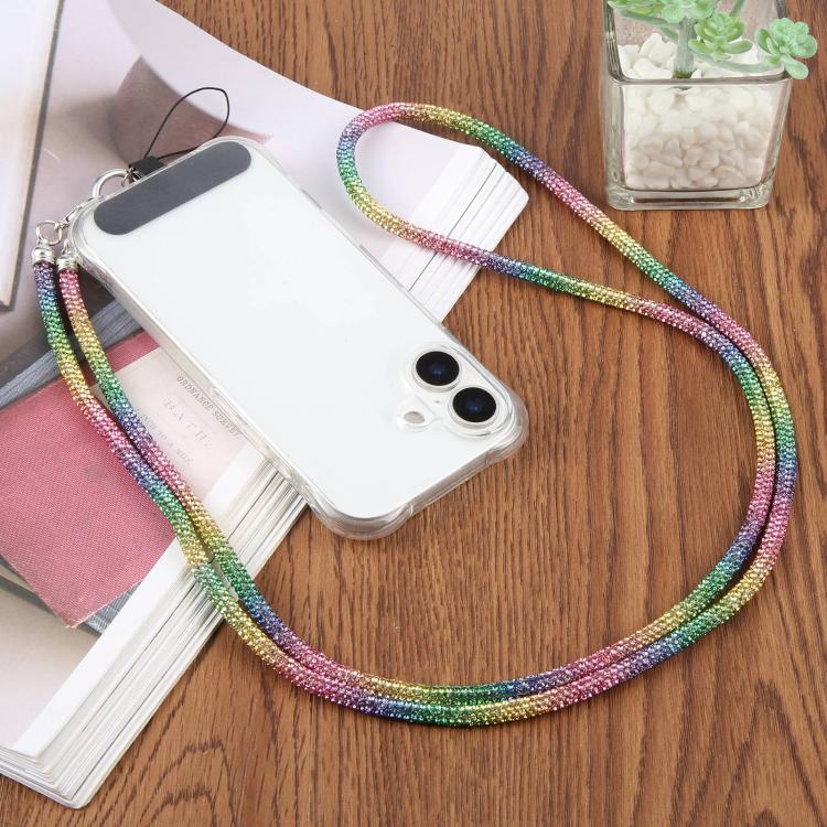 Sparkling Rhinestone Studded Long Phone Strap(Gold) - Image 7