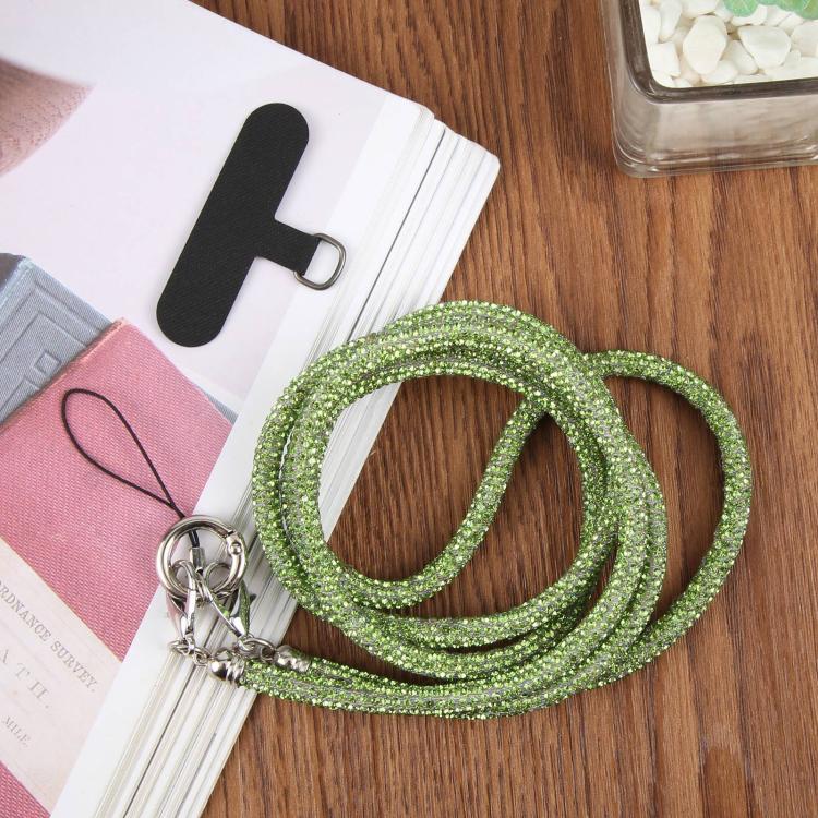 Sparkling Rhinestone Studded Long Phone Strap(Green) - Image 2