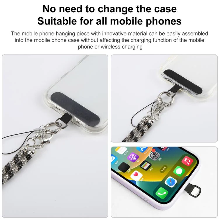 Sparkling Rhinestone Studded Long Phone Strap(Multicolor) - Image 6