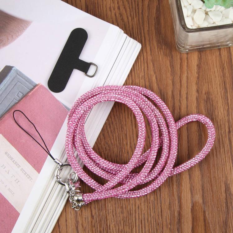 Sparkling Rhinestone Studded Long Phone Strap(Pink) - Image 2